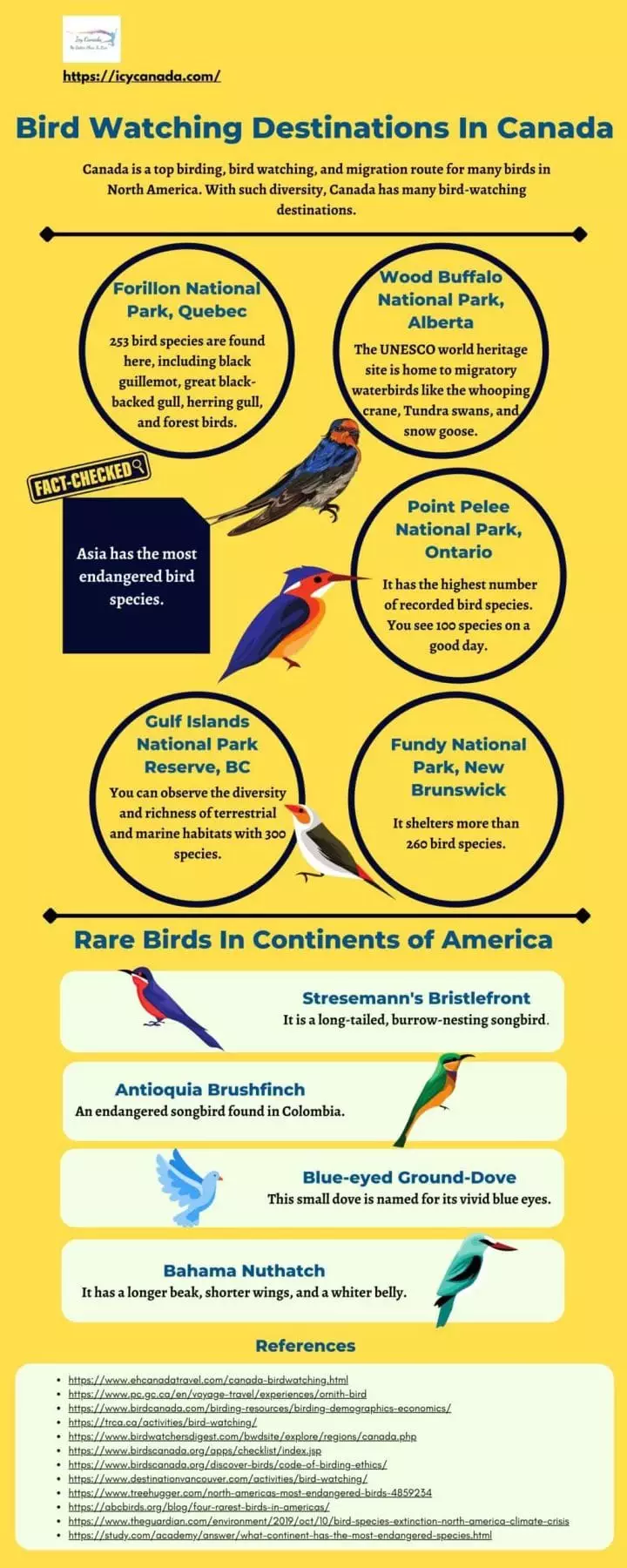 Top Bird Watching Destinations In Canada