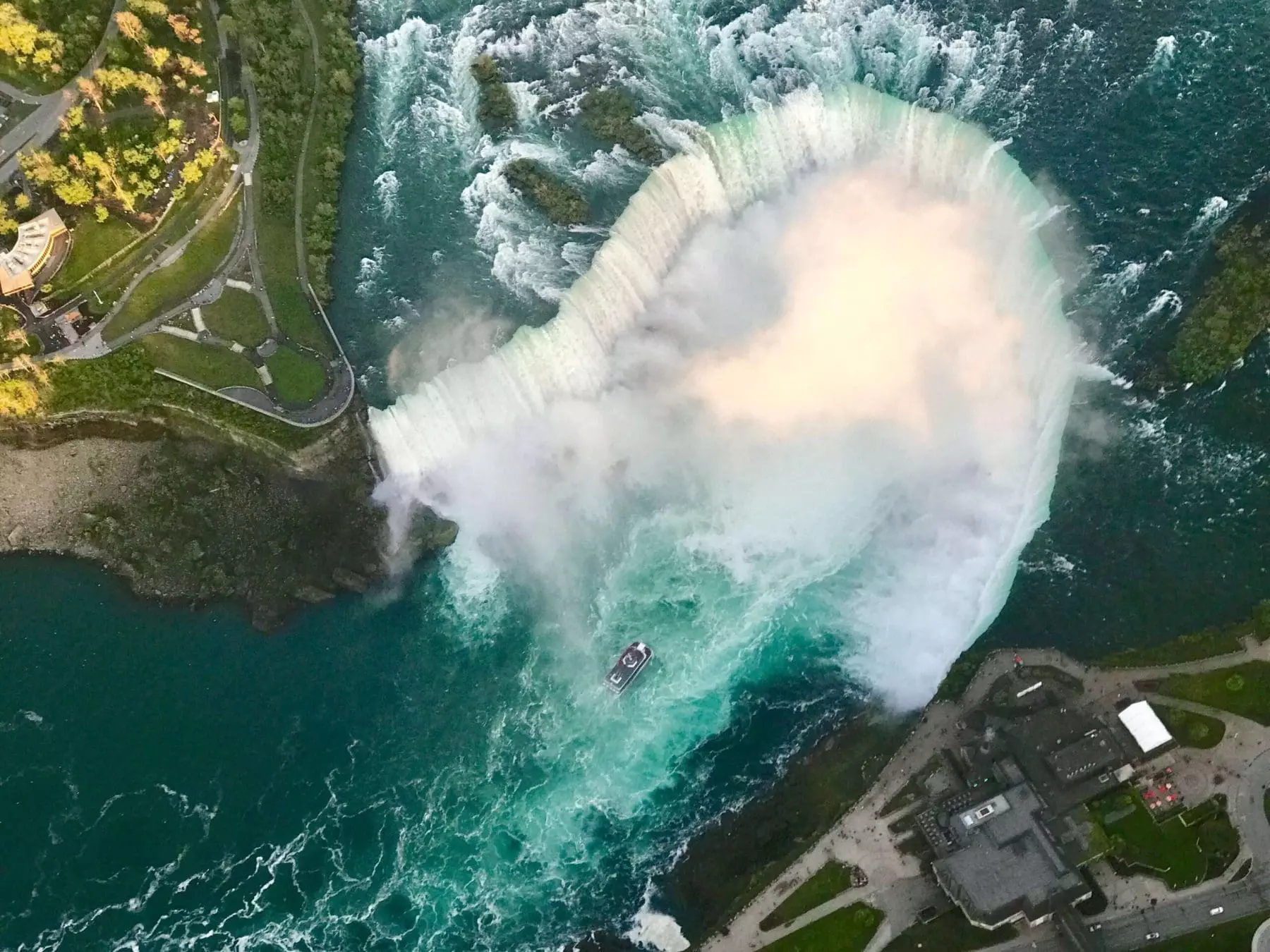 Niagara Falls and Queen Victoria Park - drone view