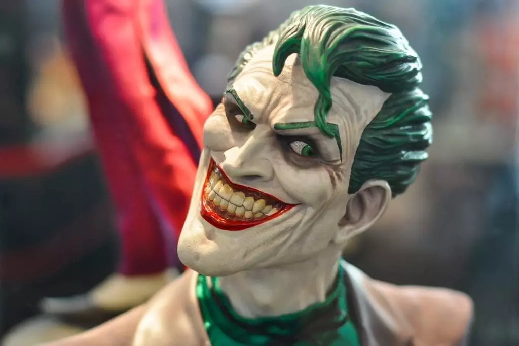 Bangkok,THAILAND - May 09, 2014 : The Joker figure model head shot. The Joker is a supervillain and the archenemy of Batman.