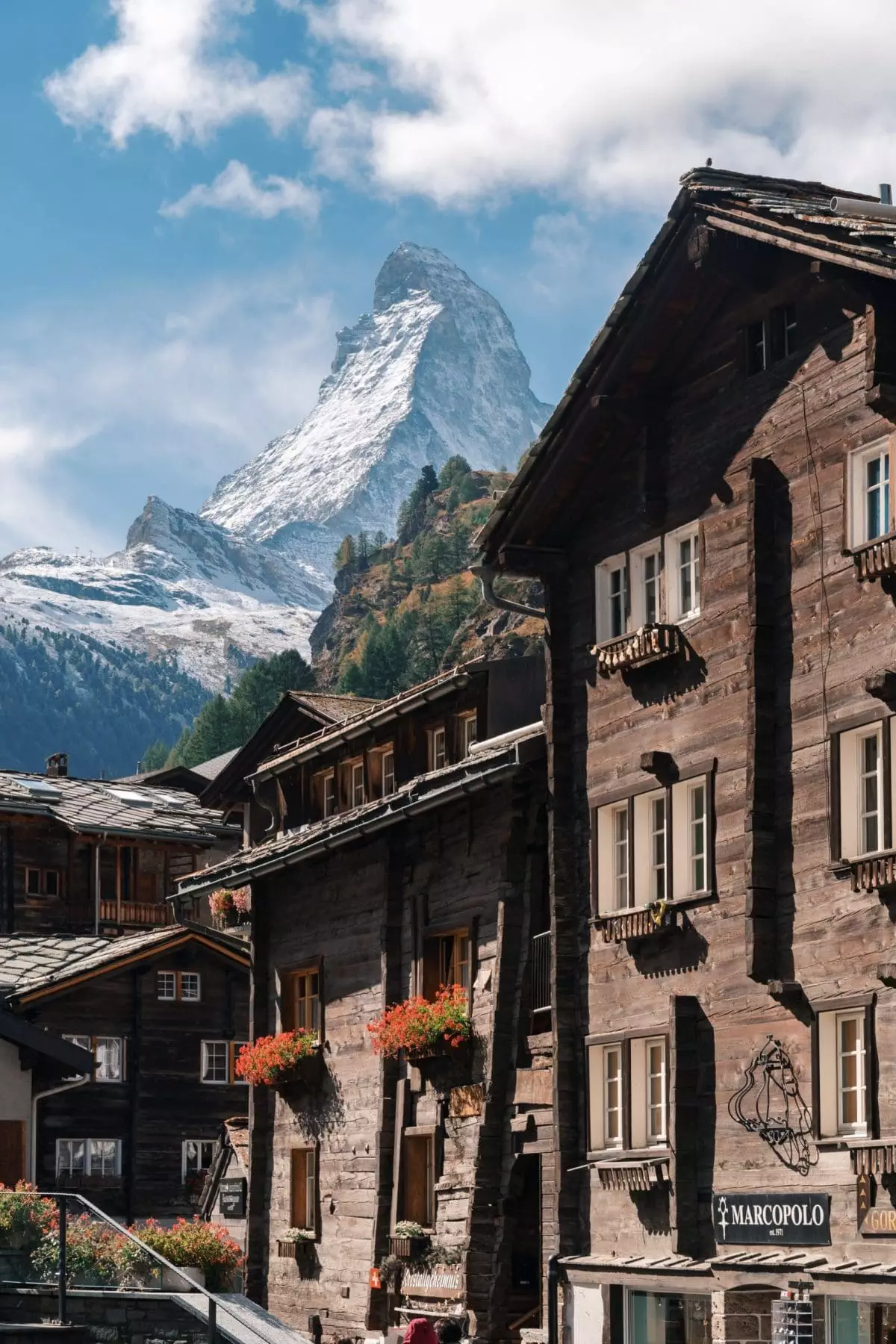 Zermatt Town with views of Matterhorn