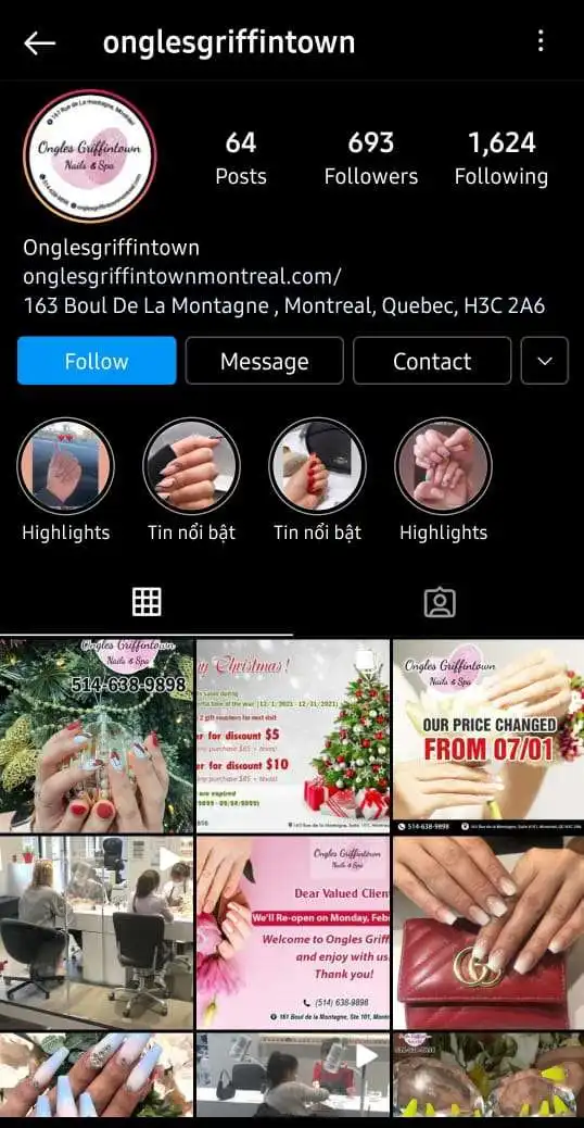6 Best Nail Salons Montreal 11 nail salon Instagram page
