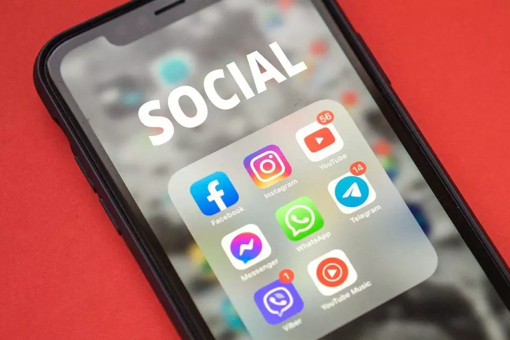 A mobile screen that shows social media platform