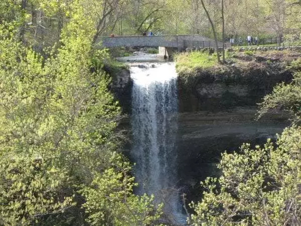 The Minnehaha Waterfalls, Minneapolis.
