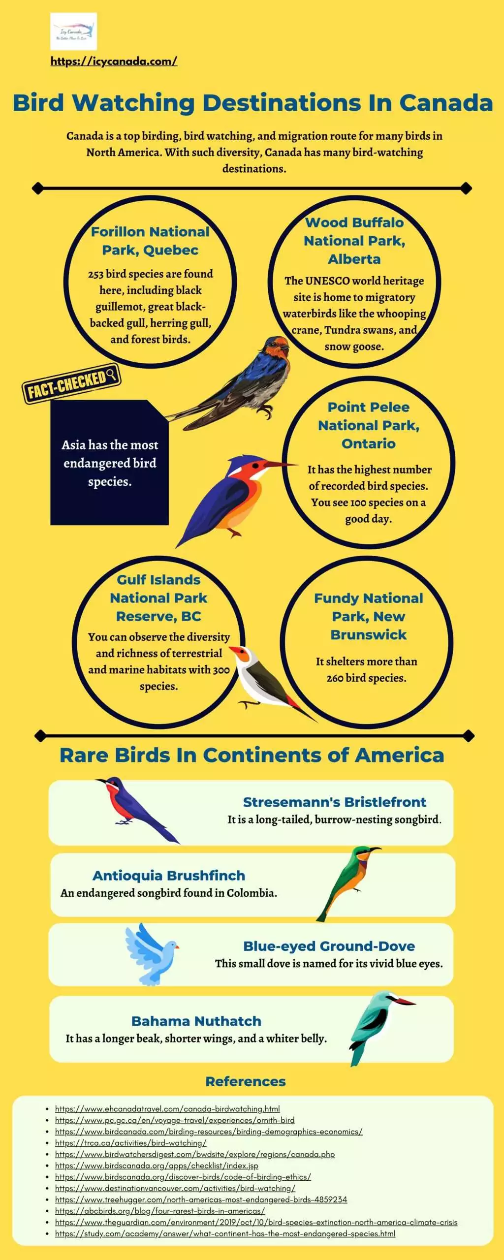 Top Bird Watching Destinations In Canada